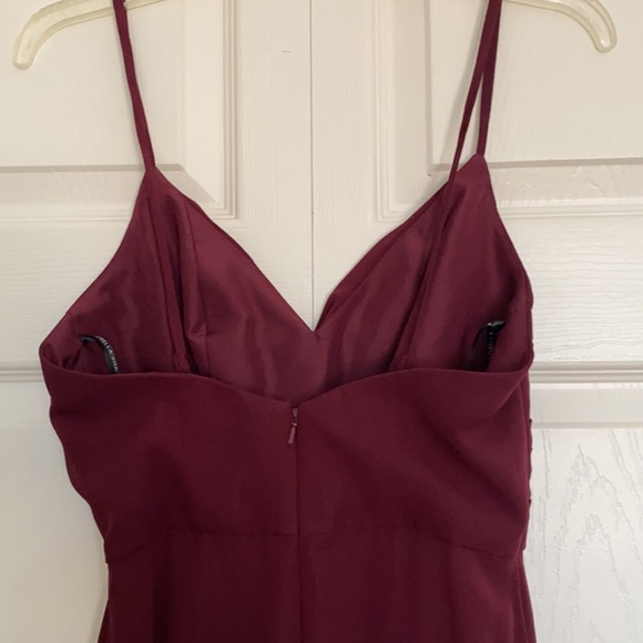 Burgundy floor-length dress - Picture 4 of 5